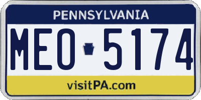PA license plate MEO5174
