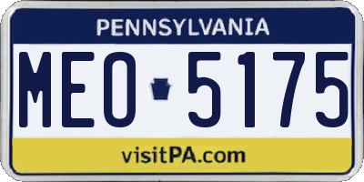 PA license plate MEO5175