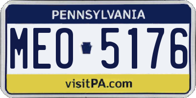 PA license plate MEO5176
