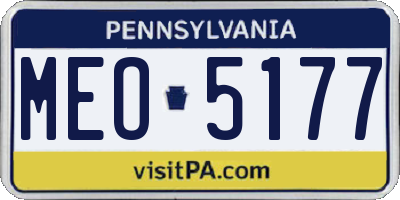 PA license plate MEO5177
