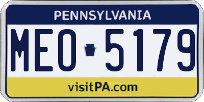 PA license plate MEO5179