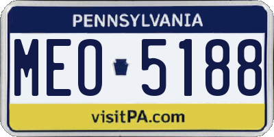 PA license plate MEO5188
