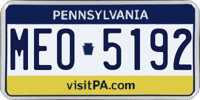 PA license plate MEO5192