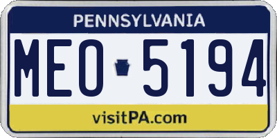 PA license plate MEO5194