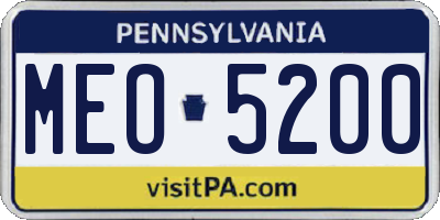 PA license plate MEO5200