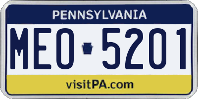 PA license plate MEO5201