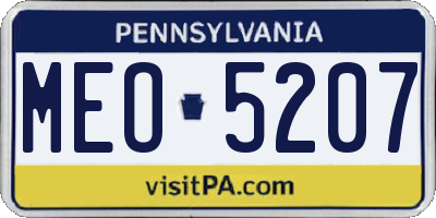 PA license plate MEO5207