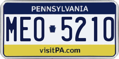 PA license plate MEO5210
