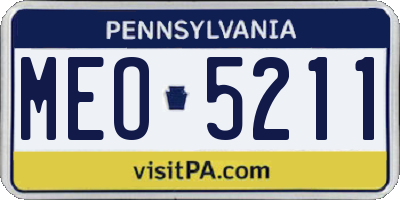 PA license plate MEO5211