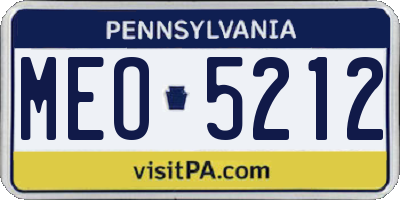 PA license plate MEO5212