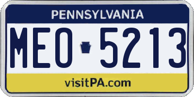 PA license plate MEO5213