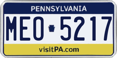 PA license plate MEO5217