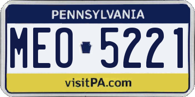 PA license plate MEO5221