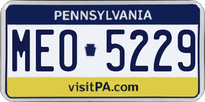 PA license plate MEO5229
