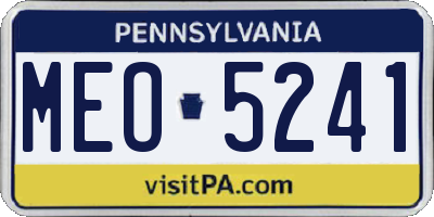 PA license plate MEO5241