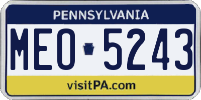 PA license plate MEO5243