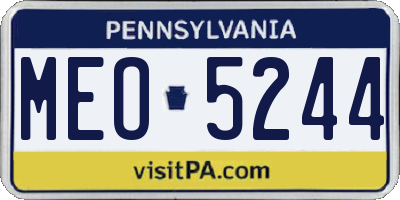 PA license plate MEO5244