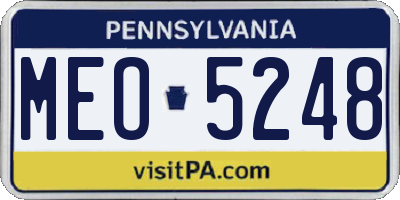PA license plate MEO5248