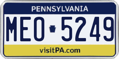 PA license plate MEO5249