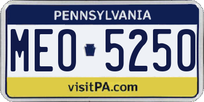 PA license plate MEO5250