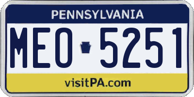 PA license plate MEO5251