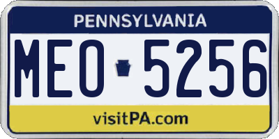 PA license plate MEO5256