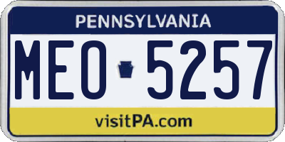 PA license plate MEO5257