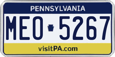 PA license plate MEO5267