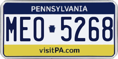 PA license plate MEO5268