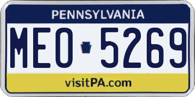 PA license plate MEO5269