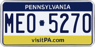 PA license plate MEO5270