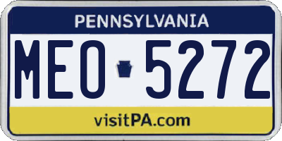 PA license plate MEO5272