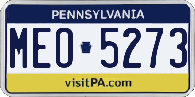 PA license plate MEO5273