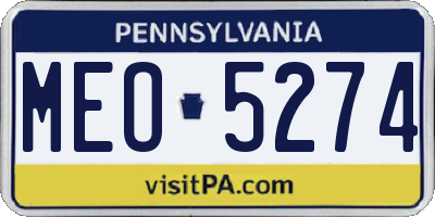 PA license plate MEO5274