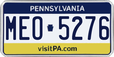 PA license plate MEO5276