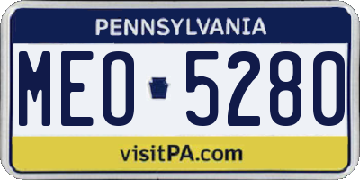 PA license plate MEO5280
