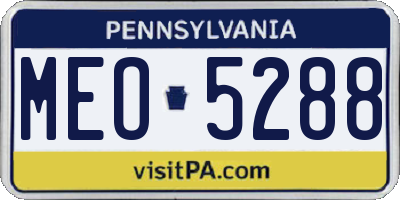 PA license plate MEO5288