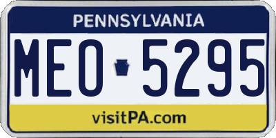 PA license plate MEO5295