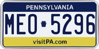 PA license plate MEO5296