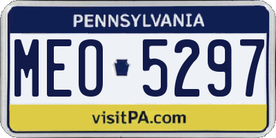 PA license plate MEO5297