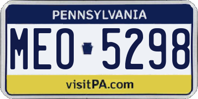 PA license plate MEO5298