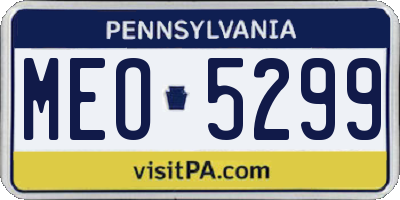 PA license plate MEO5299