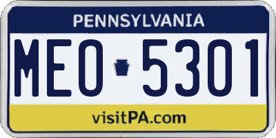 PA license plate MEO5301