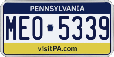 PA license plate MEO5339