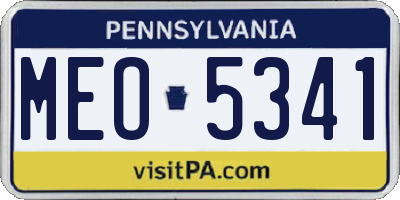 PA license plate MEO5341