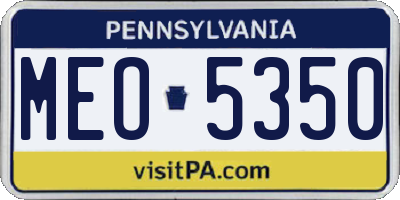 PA license plate MEO5350