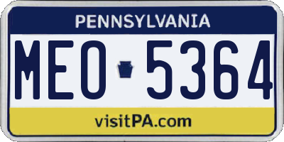 PA license plate MEO5364