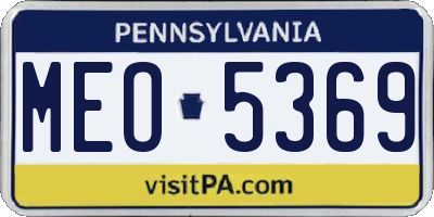 PA license plate MEO5369