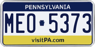 PA license plate MEO5373