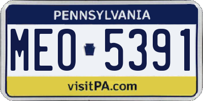 PA license plate MEO5391